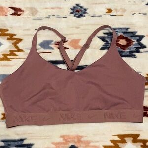 Nike Pink Racerback Sports Bra Medium Support